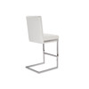 Baxton Studio White Faux Leather Upholstered Stainless Steel Counter Stool, PK2 117-6324